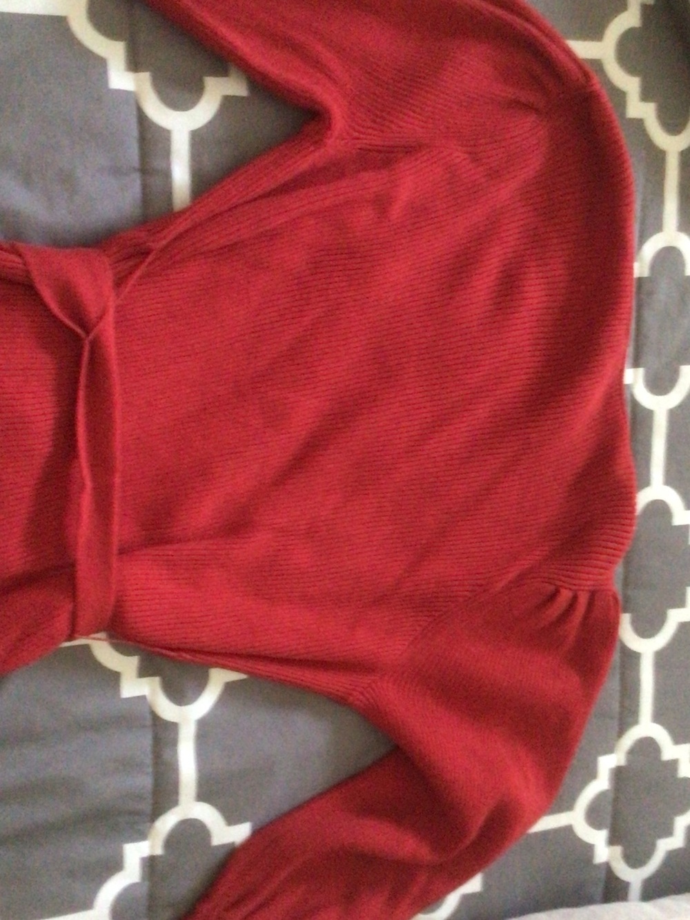 CAbi Rust Red Ribbed Knit Top - Picture 6 of 7